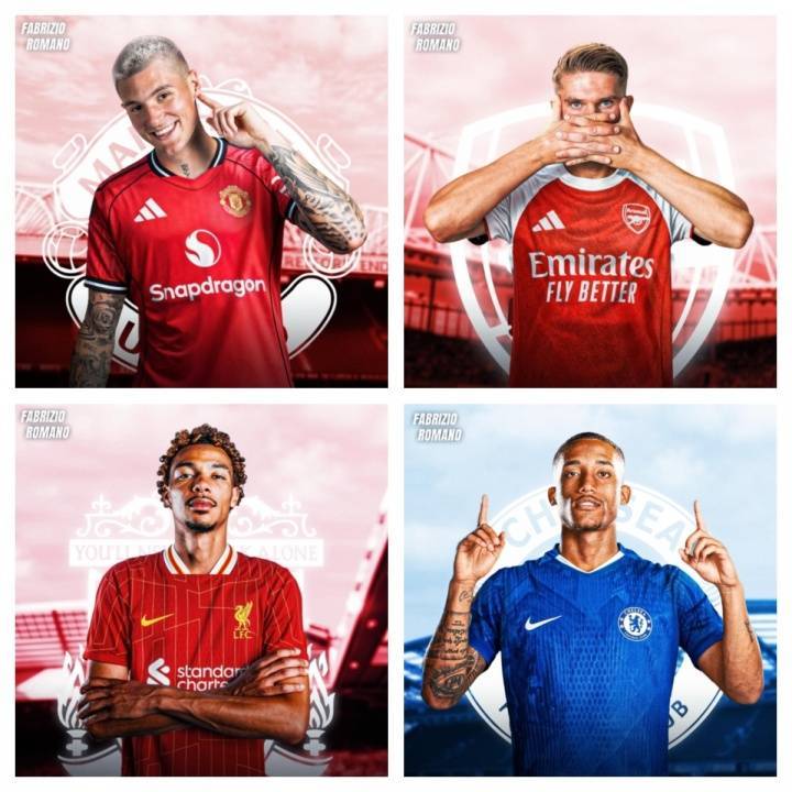 切尔西最值塞斯科8500万，约克雷斯7600万，埃基蒂克9500万